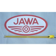 SAMOLEPKA - LOGO JAWA - VELKÁ (54 x 28 CM) - NA GARÁŽ, STĚNU DÍLNY